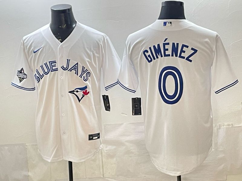Men 2026 Toronto Blue Jays #0 Gimenez White Game Nike MLB Jersey style 001